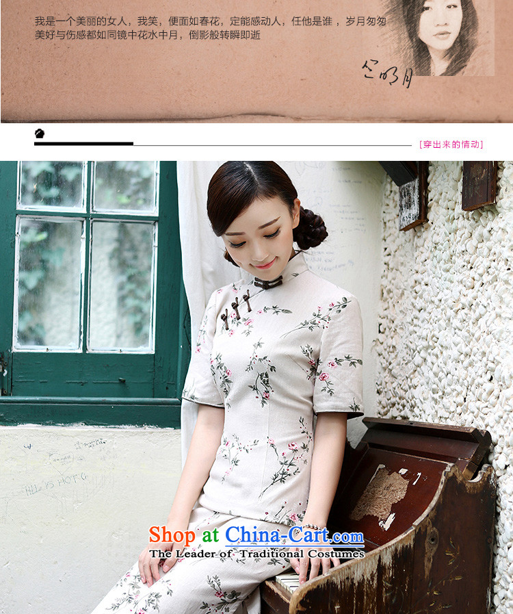 A Pinwheel Without Wind Yat Day Lilies linen cheongsam dress autumn replacing long stylish improved cotton linen cheongsam dress Light Gray L picture, prices, brand platters! The elections are supplied in the national character of distribution, so action, buy now enjoy more preferential! As soon as possible.