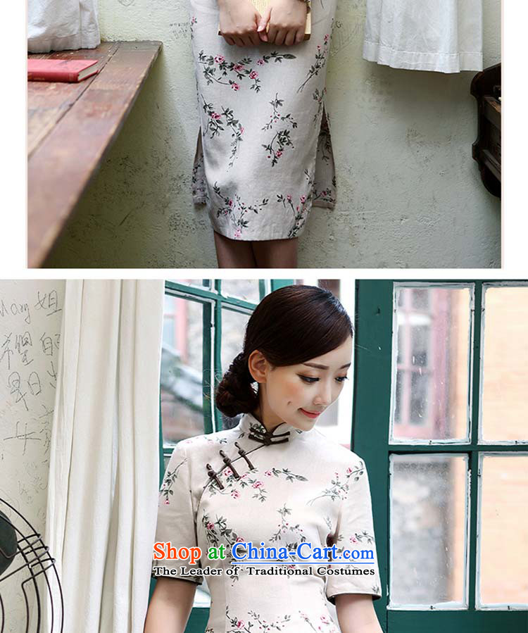 A Pinwheel Without Wind Yat Day Lilies linen cheongsam dress in spring and autumn 2015 improved stylish Sau San cotton linen cheongsam dress light gray M picture, prices, brand platters! The elections are supplied in the national character of distribution, so action, buy now enjoy more preferential! As soon as possible.