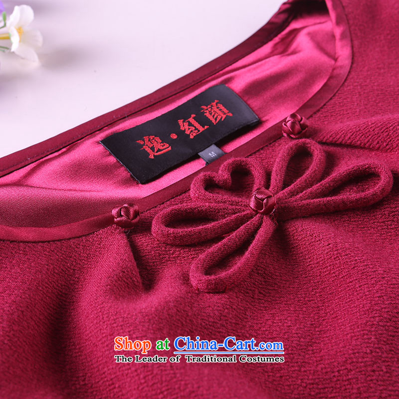 A Pinwheel Without Wind is new in the escape of autumn in elastic cuff) round-neck collar dresses Chinese Ethnic Wind stylish short skirts possession of blue , Yat Lady , , , shopping on the Internet