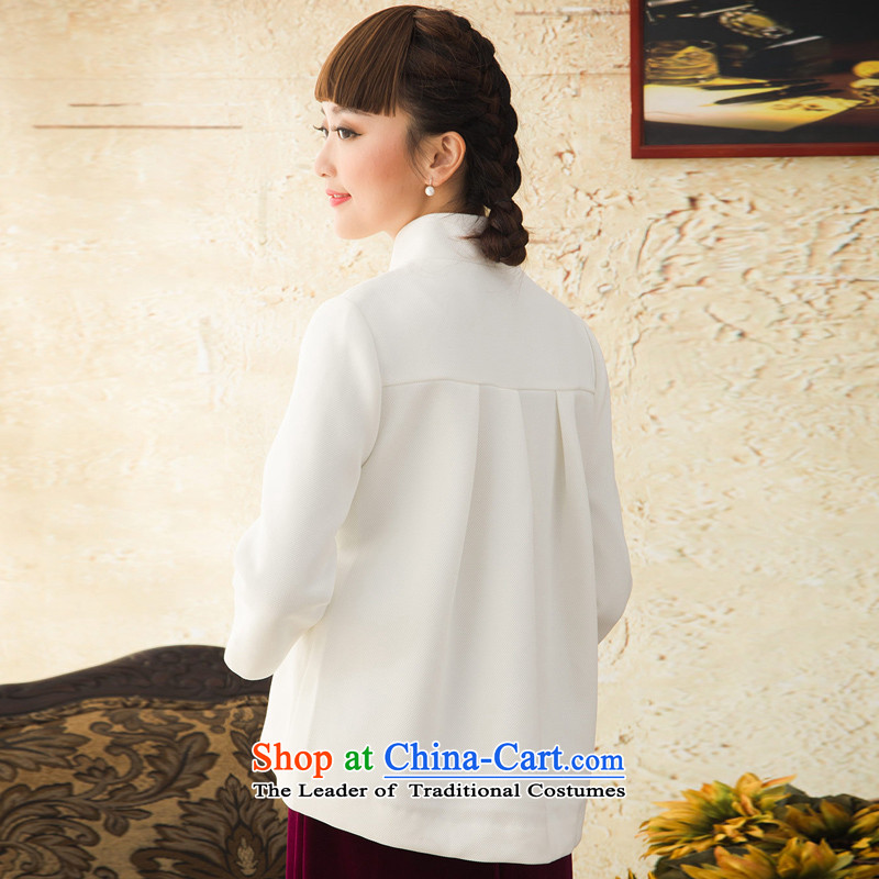 A Pinwheel Without Wind Yat Ms. Ryeo-won and stylish shirt improved load autumn qipao China Wind Jacket Chinese women of ethnic white 2XL, Yat Lady , , , shopping on the Internet