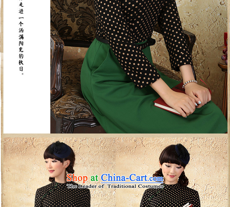 A Pinwheel Without Wind cycle if the escape dot stitching long-sleeved dresses spring and summer load new China wind national women's Mock-neck : L picture, prices, brand platters! The elections are supplied in the national character of distribution, so action, buy now enjoy more preferential! As soon as possible.
