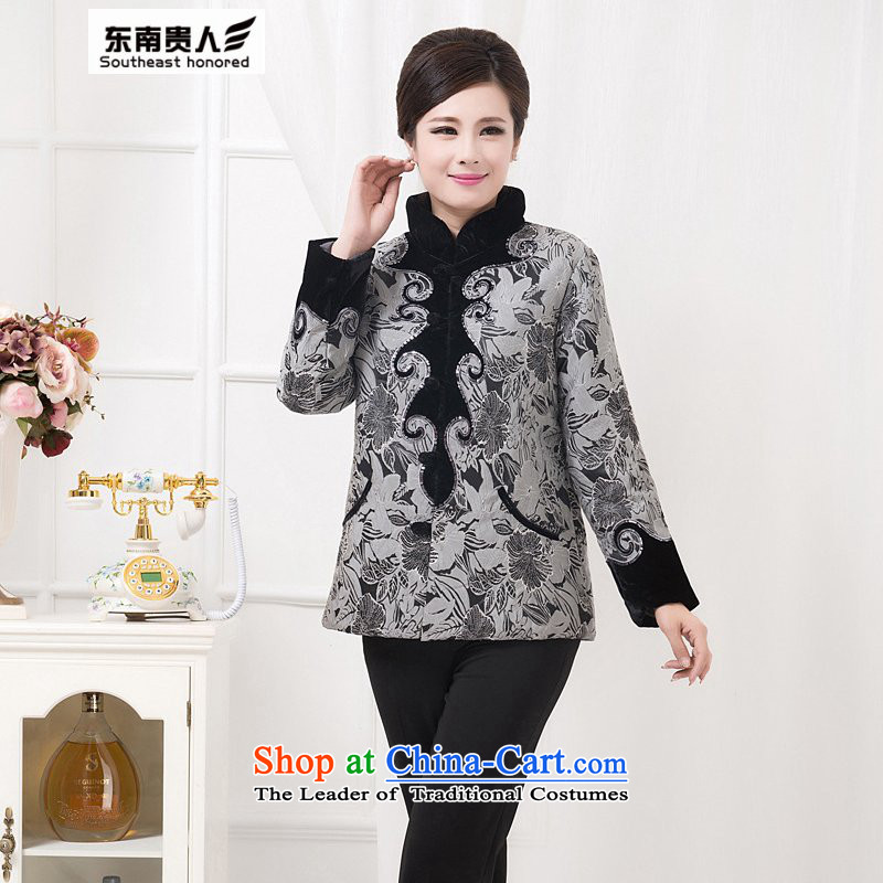 The south-east of winter clothing 2015 fezzes present new Tang dynasty ãþòâ middle-aged female-mother replacing cotton coat with Tang Dynasty Ms. Mama gray XXXL, southeast whimsical , , , shopping on the Internet