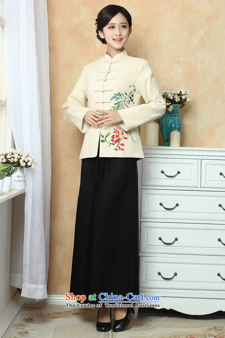 158 Jing female Tang dynasty autumn and winter coats blouses cotton linen collar Tang blouses national costume show Services - 1 beige 2XL Photo, prices, brand platters! The elections are supplied in the national character of distribution, so action, buy now enjoy more preferential! As soon as possible.