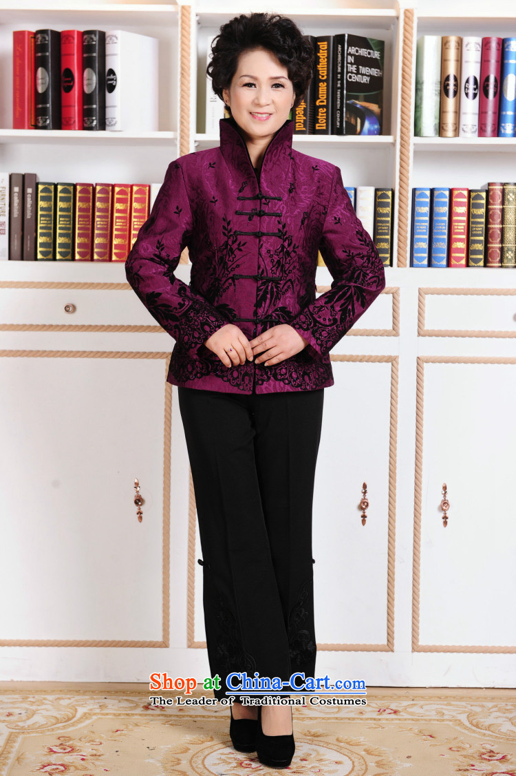 To Jing Ge older female Tang dynasty autumn and winter coats blouses Mock-neck Tang dynasty women's national Dress Shirt robe - 1 Red 2XL Photo, prices, brand platters! The elections are supplied in the national character of distribution, so action, buy now enjoy more preferential! As soon as possible.