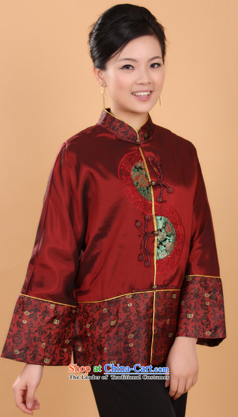 Ms Au King Mansion to Tang dynasty female autumn and winter coats blouses Mock-neck damask Tang blouses national dress - 3 red 3XL picture, prices, brand platters! The elections are supplied in the national character of distribution, so action, buy now enjoy more preferential! As soon as possible.