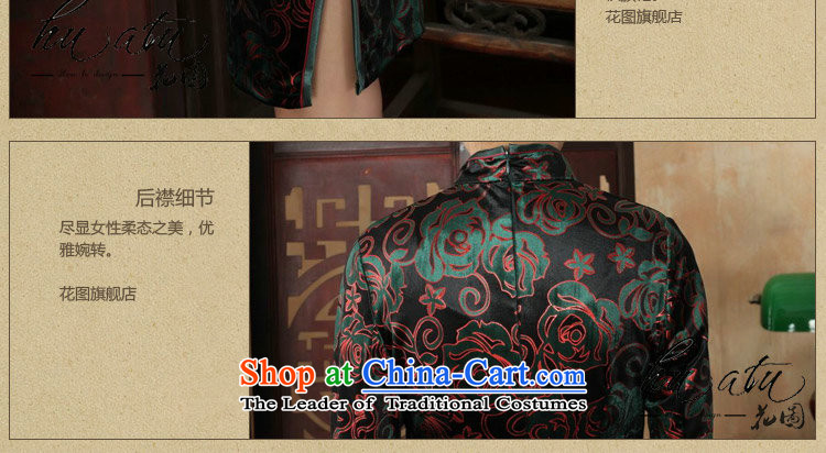 Tang Dynasty floral cheongsam with new autumn collar of ethnic Chinese women's gold velour cheongsam dress performances of Sau San dress figure XL Photo, prices, brand platters! The elections are supplied in the national character of distribution, so action, buy now enjoy more preferential! As soon as possible.