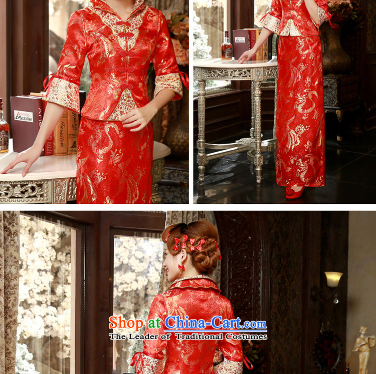 The privilege of serving-leung 2015 Fall/Winter Collections new bride Chinese wedding dress wedding dress bows service long-sleeved cheongsam dress winter) long skirt M picture, prices, brand platters! The elections are supplied in the national character of distribution, so action, buy now enjoy more preferential! As soon as possible.