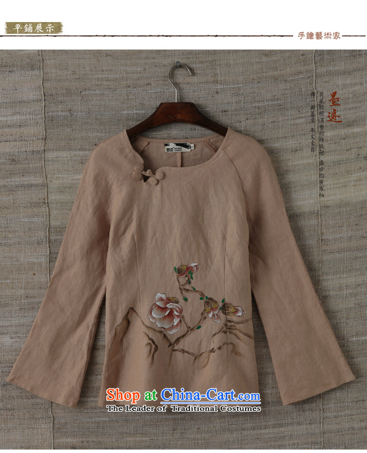 Replace Han-ink autumn of the full Chamber Fong Magnolia linen female Tang dynasty literary and art nouveau cotton linen Espresso Brown M picture, prices, brand platters! The elections are supplied in the national character of distribution, so action, buy now enjoy more preferential! As soon as possible.