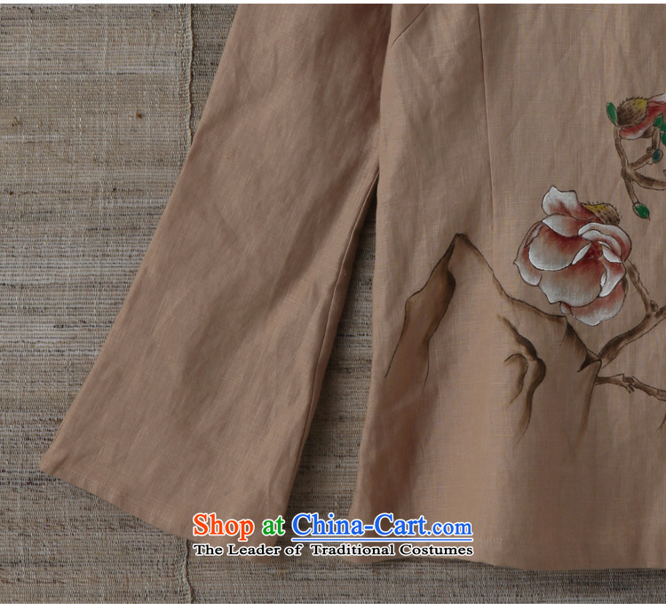 Replace Han-ink autumn of the full Chamber Fong Magnolia linen female Tang dynasty literary and art nouveau cotton linen Espresso Brown M picture, prices, brand platters! The elections are supplied in the national character of distribution, so action, buy now enjoy more preferential! As soon as possible.