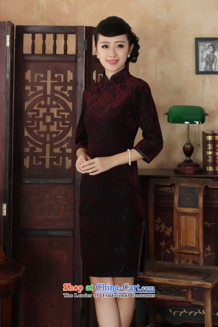 Shanghai, optimize IPO Chinese improved cheongsam dress long skirt Superior elasticity lace cheongsam dress Kim scouring pads Sau San 7 Cuff TD0021 map color XL Photo, prices, brand platters! The elections are supplied in the national character of distribution, so action, buy now enjoy more preferential! As soon as possible.