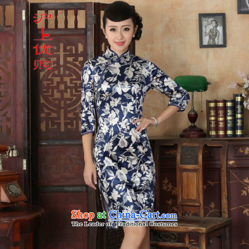 Shanghai, optimize IPO Chinese improved cheongsam dress long skirt superior Stretch Wool cheongsam dress Kim Sau San 7 Cuff Color pictures -A , optimization options Shanghai XL, , , , shopping on the Internet