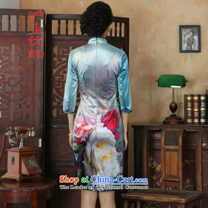 Shanghai, optimize IPO Chinese improved cheongsam dress long skirt superior Stretch Wool cheongsam dress Kim Sau San 7 Cuff color pictures , optimization options, Shanghai , , , shopping on the Internet