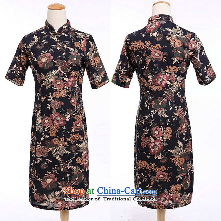 Jie in Wisconsin, China wind spring and autumn female linen collar and knee in manual long qipao dodu autumn Mock-neck M picture, prices, brand platters! The elections are supplied in the national character of distribution, so action, buy now enjoy more preferential! As soon as possible.