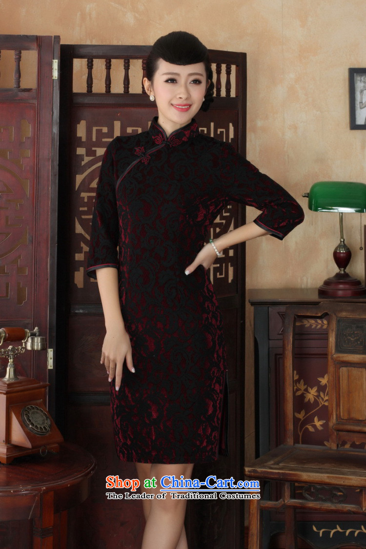Ms Au King Mansion to Chinese improved cheongsam dress long skirt Superior elasticity lace cheongsam dress Kim scouring pads Sau San 7 Cuff TD0025 map color L picture, prices, brand platters! The elections are supplied in the national character of distribution, so action, buy now enjoy more preferential! As soon as possible.
