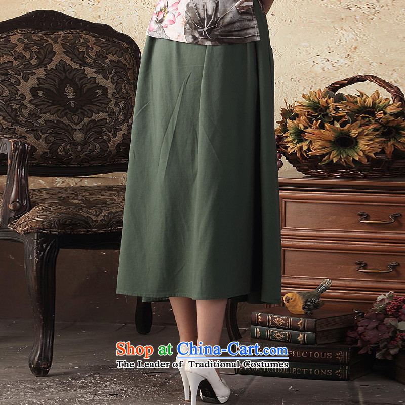 A Pinwheel Without Wind Tsing Yi New ink pack literature small fresh autumn rayon body long skirt ethnic elegant skirts are code, il green lady , , , shopping on the Internet