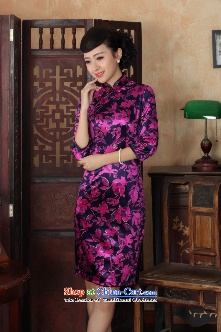 Ms Au King Mansion to Chinese improved cheongsam dress long skirt superior Stretch Wool cheongsam dress Kim Sau San 7 Cuff Color Picture XL Photo -A, prices, brand platters! The elections are supplied in the national character of distribution, so action, buy now enjoy more preferential! As soon as possible.
