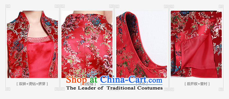 Wooden spring and summer of 2015 really new Chinese saika elegant qipao gown 80608 short-sleeved 04 deep red XXL picture, prices, brand platters! The elections are supplied in the national character of distribution, so action, buy now enjoy more preferential! As soon as possible.