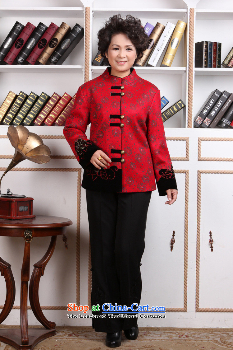 Picking frequency of older women Tang dynasty winter coats blouses Mock-neck Tang dynasty women wool? Tang Dynasty - 1 black jacket red grille spend 2XL Photo, prices, brand platters! The elections are supplied in the national character of distribution, so action, buy now enjoy more preferential! As soon as possible.