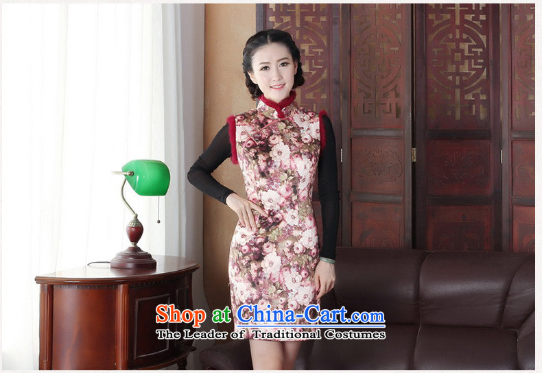The cheer her flowers fall 2015 thick cheongsam with gross for improved cheongsam dress women retro style qipao gown Y3126 short of picture color photo 1 L, prices, brand platters! The elections are supplied in the national character of distribution, so action, buy now enjoy more preferential! As soon as possible.