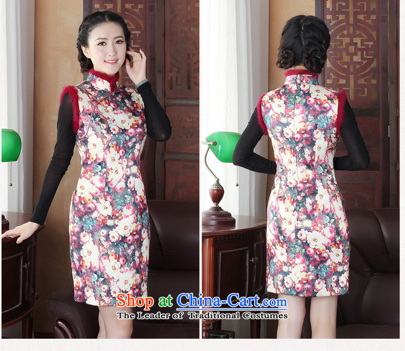 The cheer her flowers fall 2015 thick cheongsam with gross for improved cheongsam dress women retro style qipao gown Y3126 short of picture color photo 1 L, prices, brand platters! The elections are supplied in the national character of distribution, so action, buy now enjoy more preferential! As soon as possible.