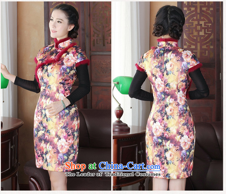 The cross-sa Zhengyan,autumn and winter gross stamp for thick) qipao cheongsam dress retro improvement of daily short skirt Y3127D collar qipao suit XL Photo, prices, brand platters! The elections are supplied in the national character of distribution, so action, buy now enjoy more preferential! As soon as possible.