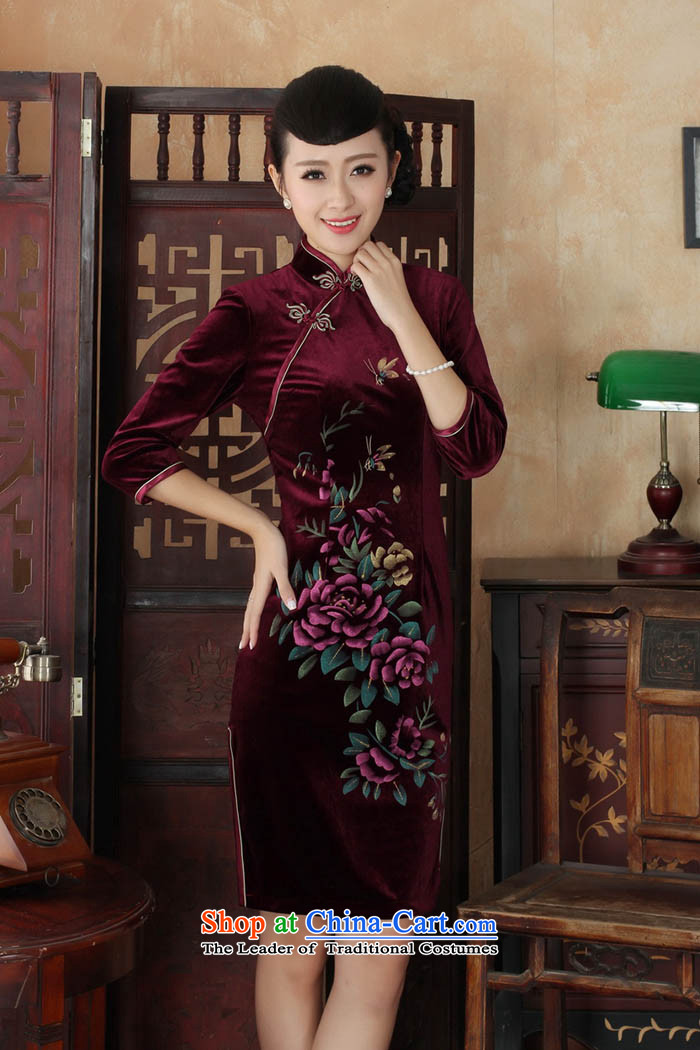 Ko Yo Overgrown Tomb Gigi Lai Tang Dynasty Ms. 2015 cheongsam dress and the Stretch Wool hand-painted flowers really 7/ TD0026 QIPAO TD0026 160/M image, prices, brand platters! The elections are supplied in the national character of distribution, so action, buy now enjoy more preferential! As soon as possible.