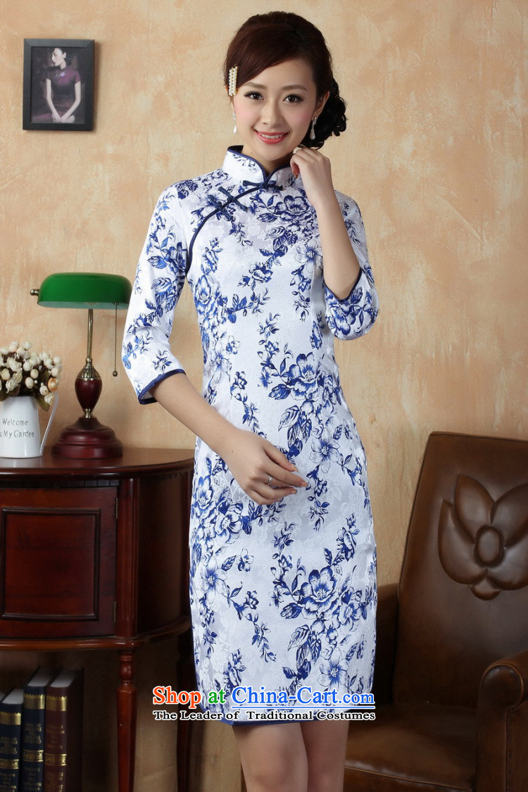 Dan Chu leads for the new Tobacco Qipao) Tang Dynasty Chinese improvement collar is pressed to cotton porcelain, cuff figure L photo cheongsam, prices, brand platters! The elections are supplied in the national character of distribution, so action, buy now enjoy more preferential! As soon as possible.