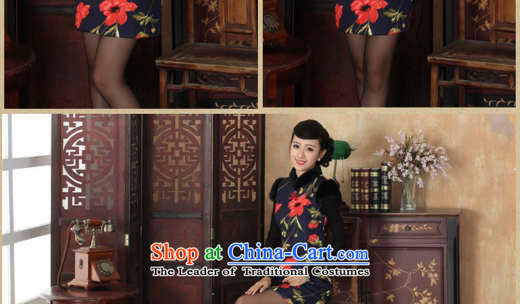 Dan smoke qipao winter clothing new women's Mock-neck Tang Dynasty Chinese improved retro hair for warm stretch COTTON SHORT qipao figure L picture, prices, brand platters! The elections are supplied in the national character of distribution, so action, buy now enjoy more preferential! As soon as possible.