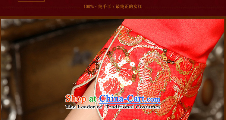 Talk to her new bride dresses 2015 Red Winter marriage Chinese dress in long large long-sleeved clothing red XXL toasting champagne qipao picture, prices, brand platters! The elections are supplied in the national character of distribution, so action, buy now enjoy more preferential! As soon as possible.