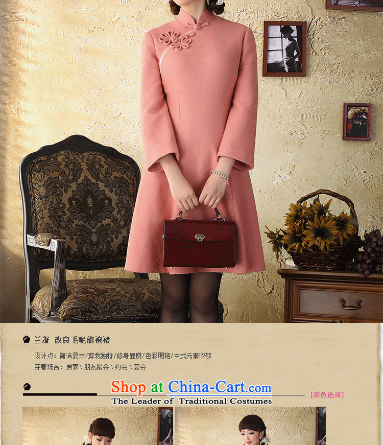 A Pinwheel Without Wind, fuser Yat autumn and winter wool? 9 to the Sau San cuff dresses of ethnic Chinese women skirt Fashion collar red XL Photo, prices, brand platters! The elections are supplied in the national character of distribution, so action, buy now enjoy more preferential! As soon as possible.