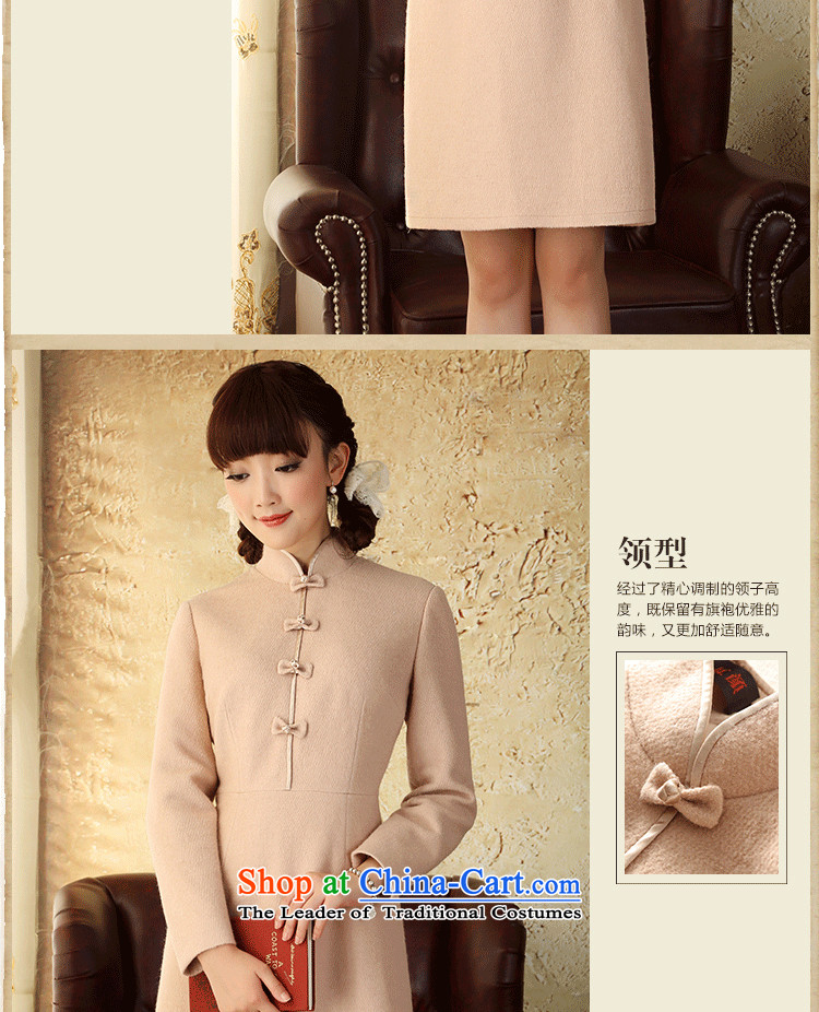 A Pinwheel Without Wind-jae-Yong-il woolen? dresses autumn and winter new Chinese skirts long-sleeved 