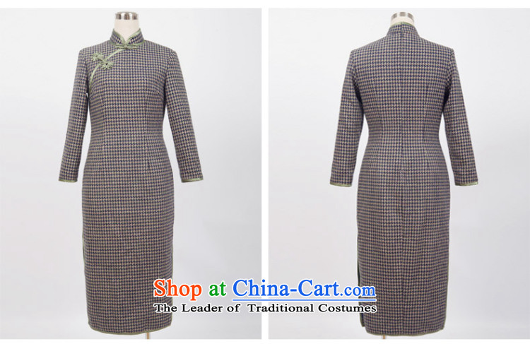 Butterfly Lovers autumn 2015 replacing stylish improved long-sleeved shirt cheongsam dress retro latticed long hair? 49066 qipao chidori grid XL Photo, prices, brand platters! The elections are supplied in the national character of distribution, so action, buy now enjoy more preferential! As soon as possible.