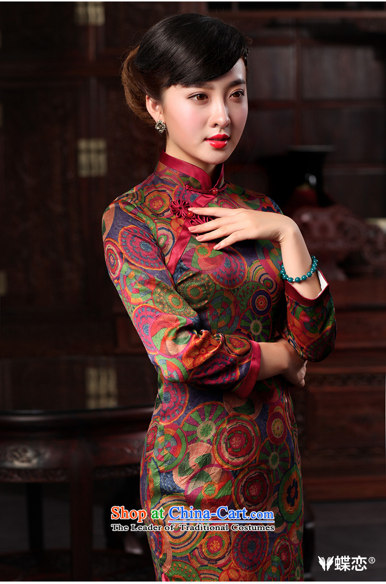 Butterfly Lovers 2015 Autumn New) Improvement of cloud of incense yarn Silk Cheongsam Fashionable dresses 48013 year - 7 days pre-sale prices, pictures, XXL brand platters! The elections are supplied in the national character of distribution, so action, buy now enjoy more preferential! As soon as possible.