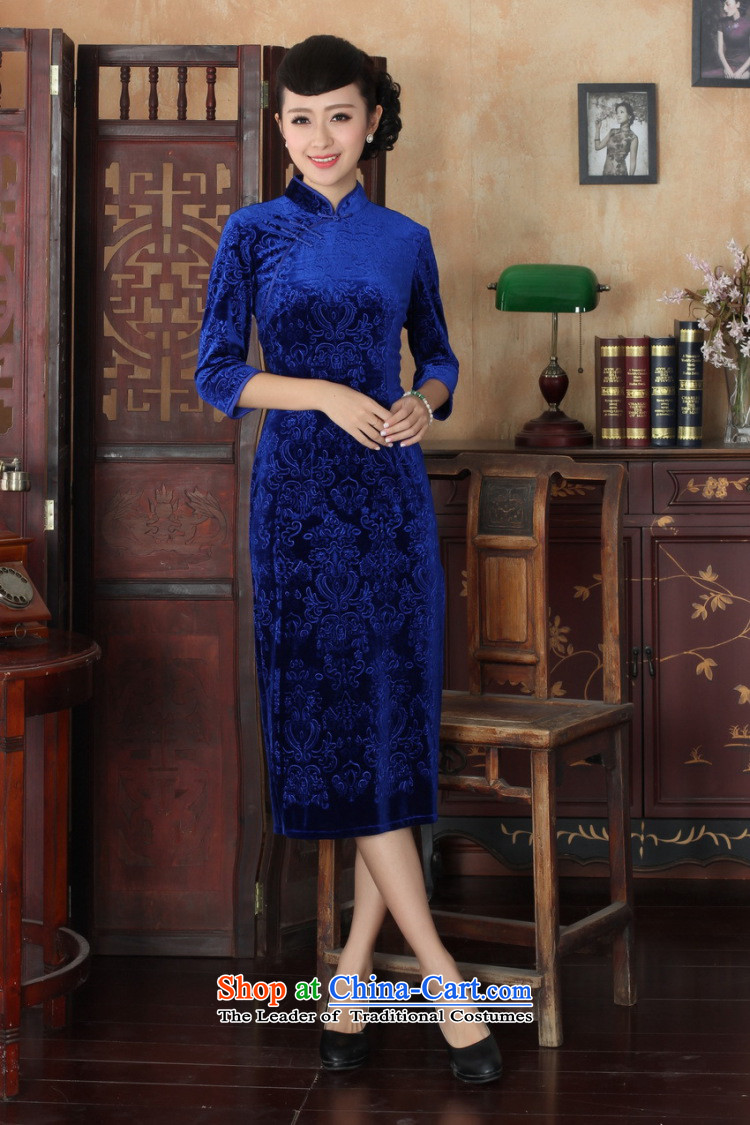 Mrs Ingrid Yeung economy Overgrown Tomb new products Chinese improved cheongsam dress long skirt superior Stretch Wool 7 Cuff Kim qipao  TD00039 figure XL Photo, prices, brand platters! The elections are supplied in the national character of distribution, so action, buy now enjoy more preferential! As soon as possible.