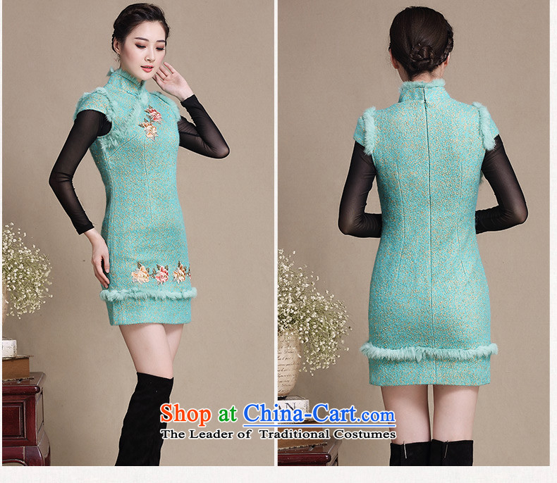 The cheer her embroidery new winter clothing retro style woolen? for improved qipao gross Sau San temperament cheongsam dress Y3196D bare pink XL Photo, prices, brand platters! The elections are supplied in the national character of distribution, so action, buy now enjoy more preferential! As soon as possible.