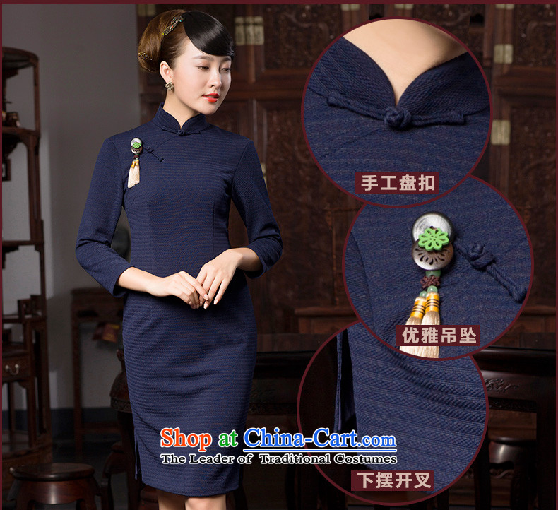 The Butterfly Lovers autumn 2015 new stylish improved temperament cheongsam dress 49065 navy blue XL Photo, prices, brand platters! The elections are supplied in the national character of distribution, so action, buy now enjoy more preferential! As soon as possible.