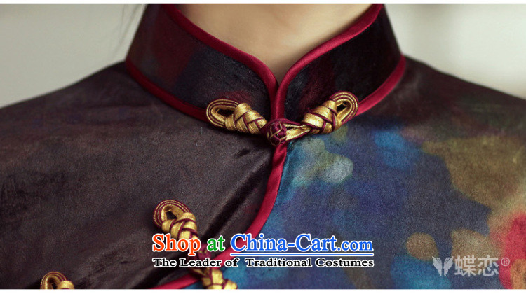 The Butterfly Lovers autumn 2015 new) cuff improved stylish cheongsam dress qipao daily velvet cheongsam 47004 Sau San figure - 10 days pre-sale S pictures, prices, brand platters! The elections are supplied in the national character of distribution, so action, buy now enjoy more preferential! As soon as possible.