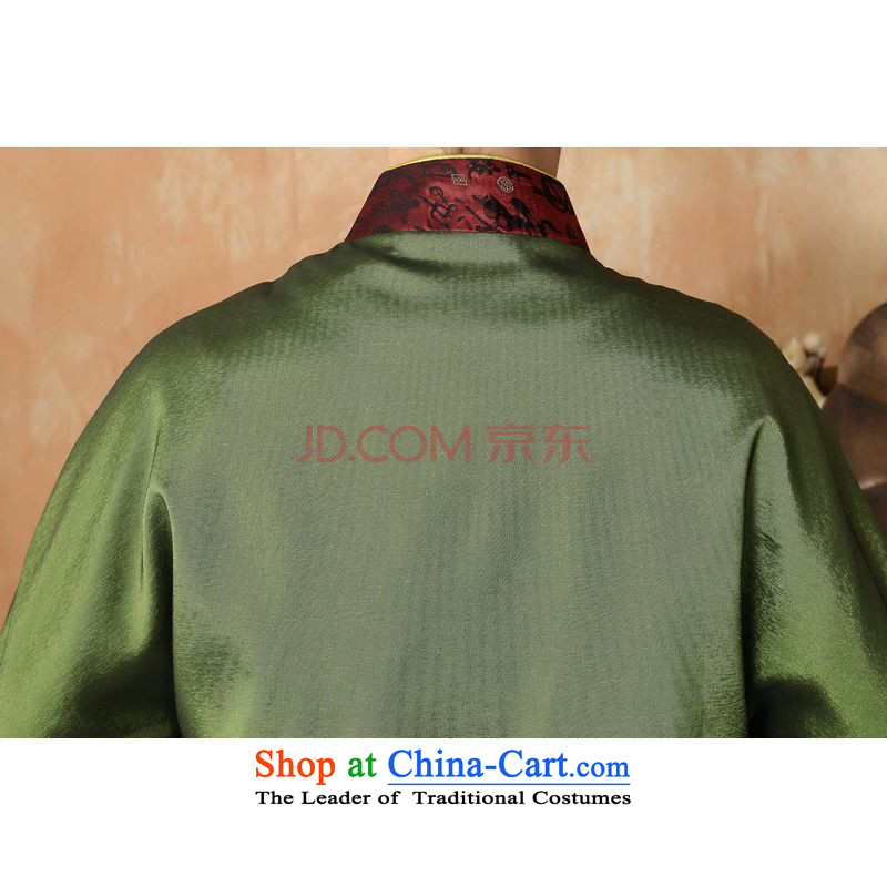 Min Joseph Tang dynasty female autumn and winter coats blouses Mock-neck damask Tang blouses national dress - 1 green 3XL, Min Joseph shopping on the Internet has been pressed.