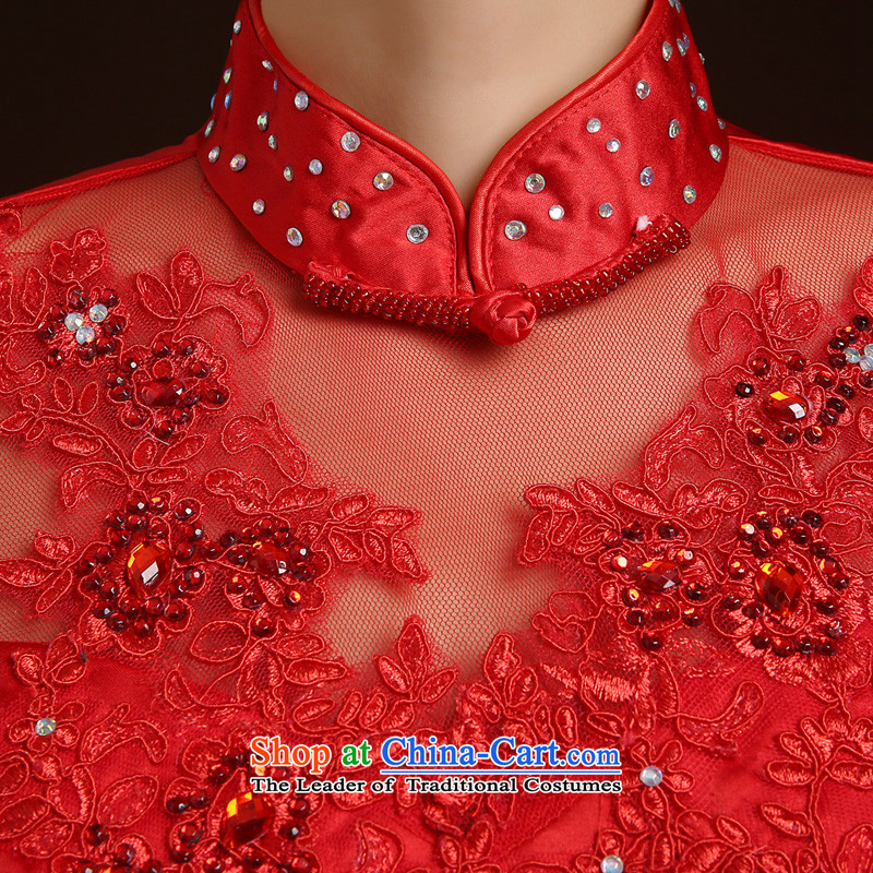 Beverly Ting bows Service Bridal Fashion the spring and summer of 2015, the new Marriage qipao short of Qipao Wedding Dress Red M, Beverly (tingbeier ting) , , , shopping on the Internet