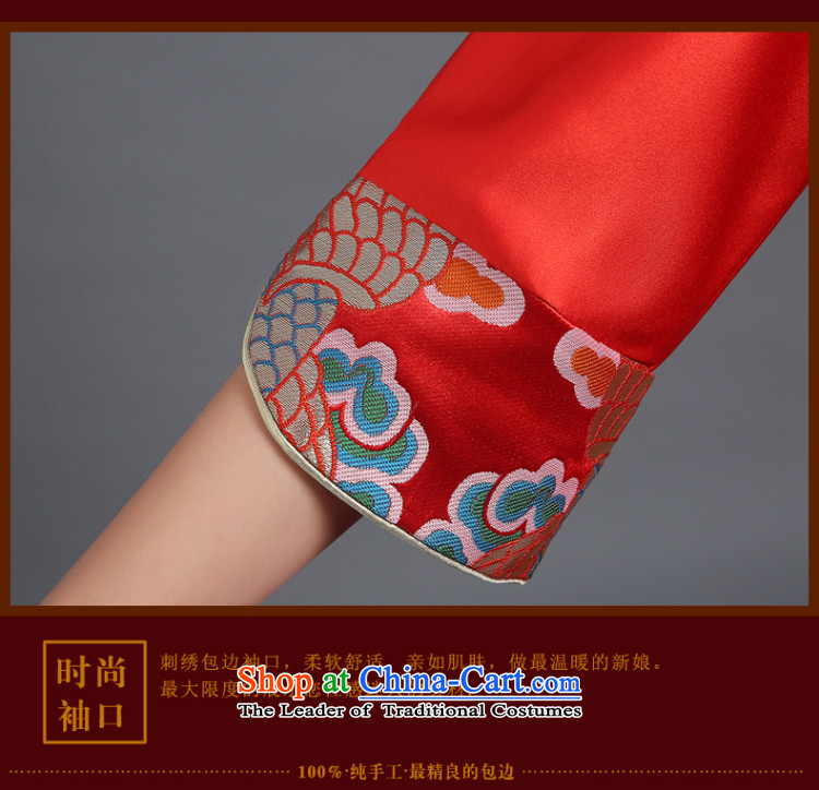Beverly Ting qipao stylish Sau San improvements marriage 2015 new bride wedding dresses red long evening dress autumn and winter female red L picture, prices, brand platters! The elections are supplied in the national character of distribution, so action, buy now enjoy more preferential! As soon as possible.