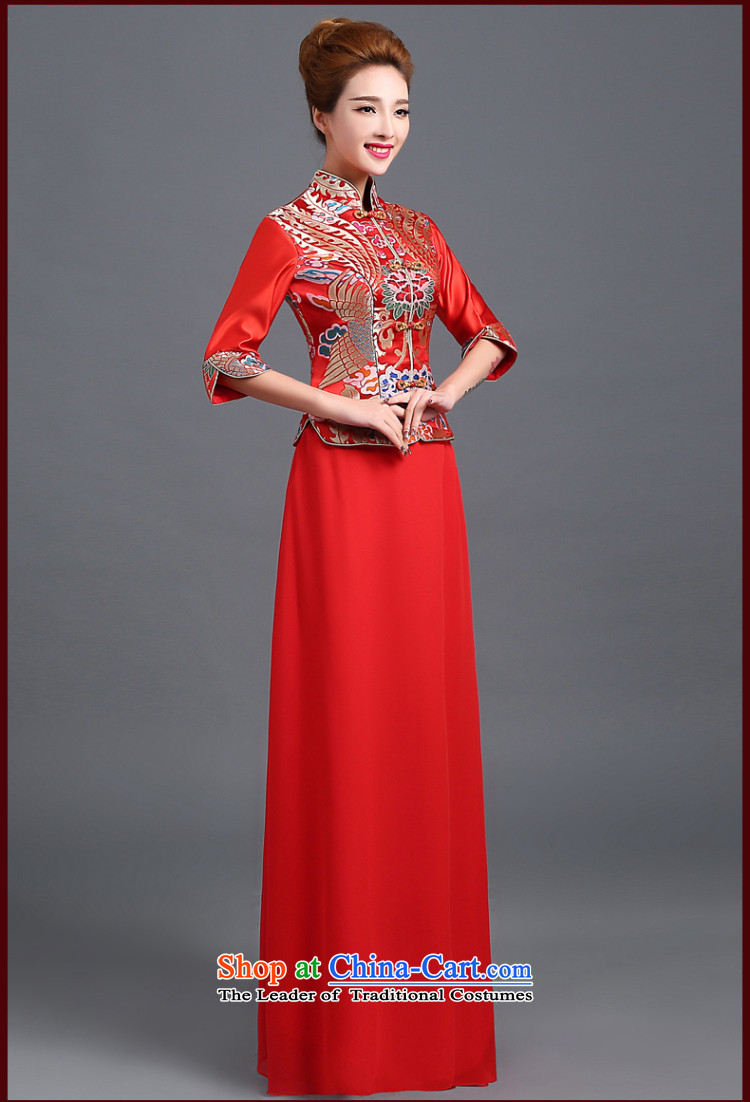 Beverly Ting qipao stylish Sau San improvements marriage 2015 new bride wedding dresses red long evening dress autumn and winter female red L picture, prices, brand platters! The elections are supplied in the national character of distribution, so action, buy now enjoy more preferential! As soon as possible.