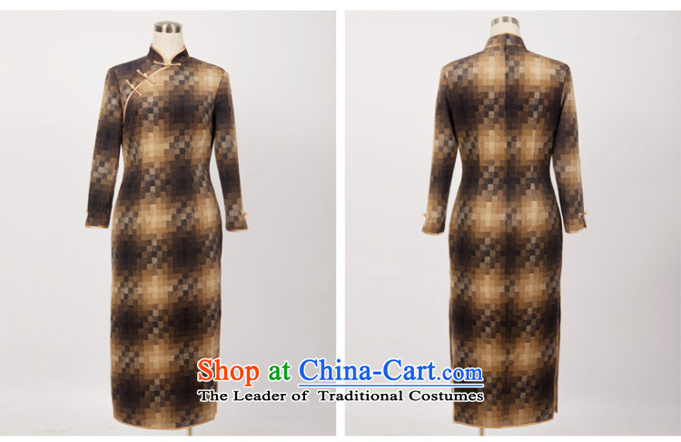 Butterfly Lovers 2015 Autumn new grid QIPAO) retro dresses and stylish improved long hair? 49060 and color qipao autumn mosaic S picture, prices, brand platters! The elections are supplied in the national character of distribution, so action, buy now enjoy more preferential! As soon as possible.