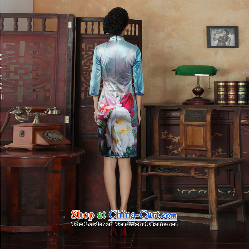Mrs Ingrid Yeung economy Overgrown Tomb  for women 2014 New Tang Dynasty Chinese collar improved scouring pads lace qipao costumes. As figure , S, cuff qipao beibei economy Overgrown Tomb , , , shopping on the Internet