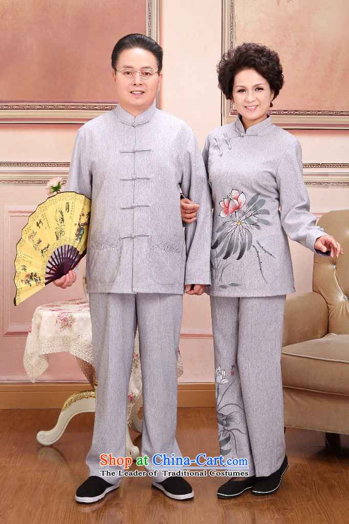 The elderly in the Arthur Min Tang Dynasty Men and Women's jacket spring and fall with couples long-sleeved shirt cotton linen pants Kit, M White XXL kit picture, prices, brand platters! The elections are supplied in the national character of distribution, so action, buy now enjoy more preferential! As soon as possible.