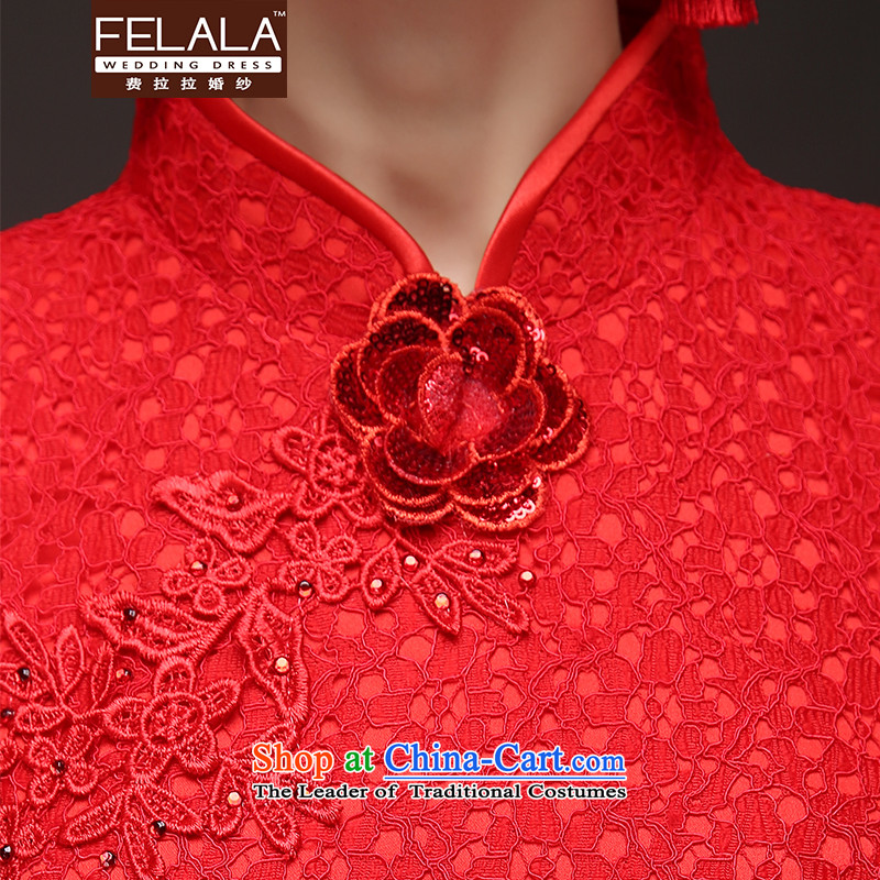 Ferrara 2015 new winter thick retro Chinese territorial waters of lace cheongsam dress soluble L Suzhou shipment of Ferrara wedding (FELALA) , , , shopping on the Internet