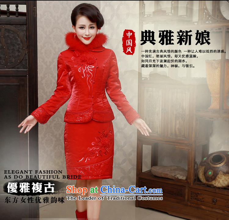 In the early 2015 new definition of autumn and winter red bride wedding dress winter Sau San Cluster Kit short qipao bows services qipao thick warm flag red M pictures of marriage, prices, brand platters! The elections are supplied in the national character of distribution, so action, buy now enjoy more preferential! As soon as possible.