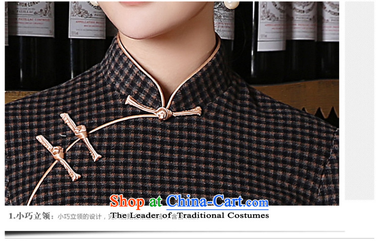 [Sau Kwun tong], Xiao 2014 winter clothing new republic of korea long-sleeved wool qipao latticed retro long QC41027 light coffee M picture, prices, brand platters! The elections are supplied in the national character of distribution, so action, buy now enjoy more preferential! As soon as possible.