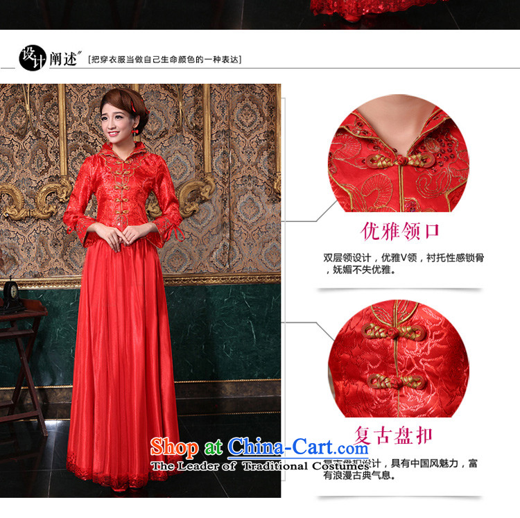 The privilege of serving-leung 2015 new autumn and winter red Chinese bride wedding dress wedding dress long-sleeved qipao bows services for long winter dress 7XL picture, prices, brand platters! The elections are supplied in the national character of distribution, so action, buy now enjoy more preferential! As soon as possible.