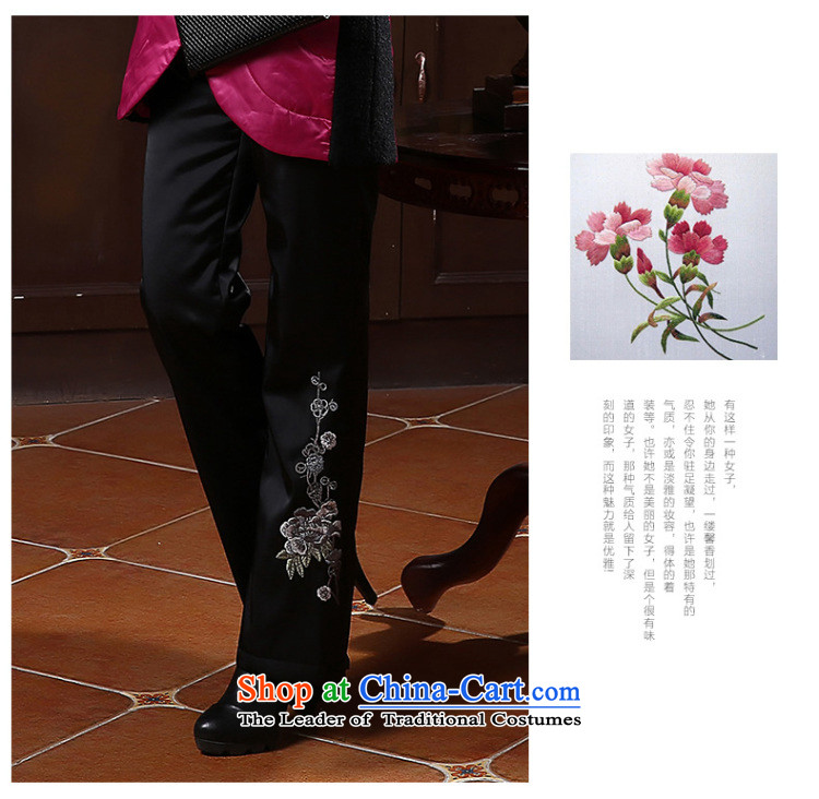 [Sau Kwun Tong] rattan Heung 2015 Ms. autumn and winter Tang Dynasty Chinese female decorated embroidery Pants length of black purple XL Photo KM41040, prices, brand platters! The elections are supplied in the national character of distribution, so action, buy now enjoy more preferential! As soon as possible.