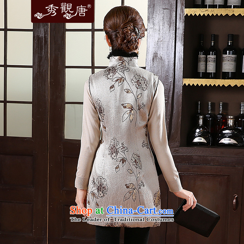 [Sau Kwun Tong] rain mei 2015 Fall/Winter Collections Ms. Tang Dynasty Chinese folder folder of the cotton wool collar vest TW41003 Kim Su-Kwun Tong XXL, color , , , shopping on the Internet